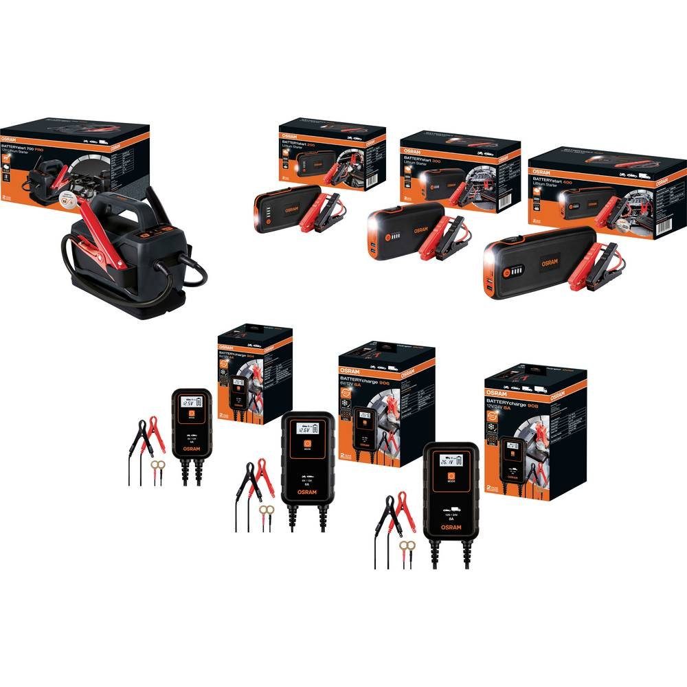 Osram Intelligentes Ladegerät BATTERYcharge 908 Autobatterie-Ladegerät (Akkutest, Auffrischen, Regenerieren, Batterieprüfung)