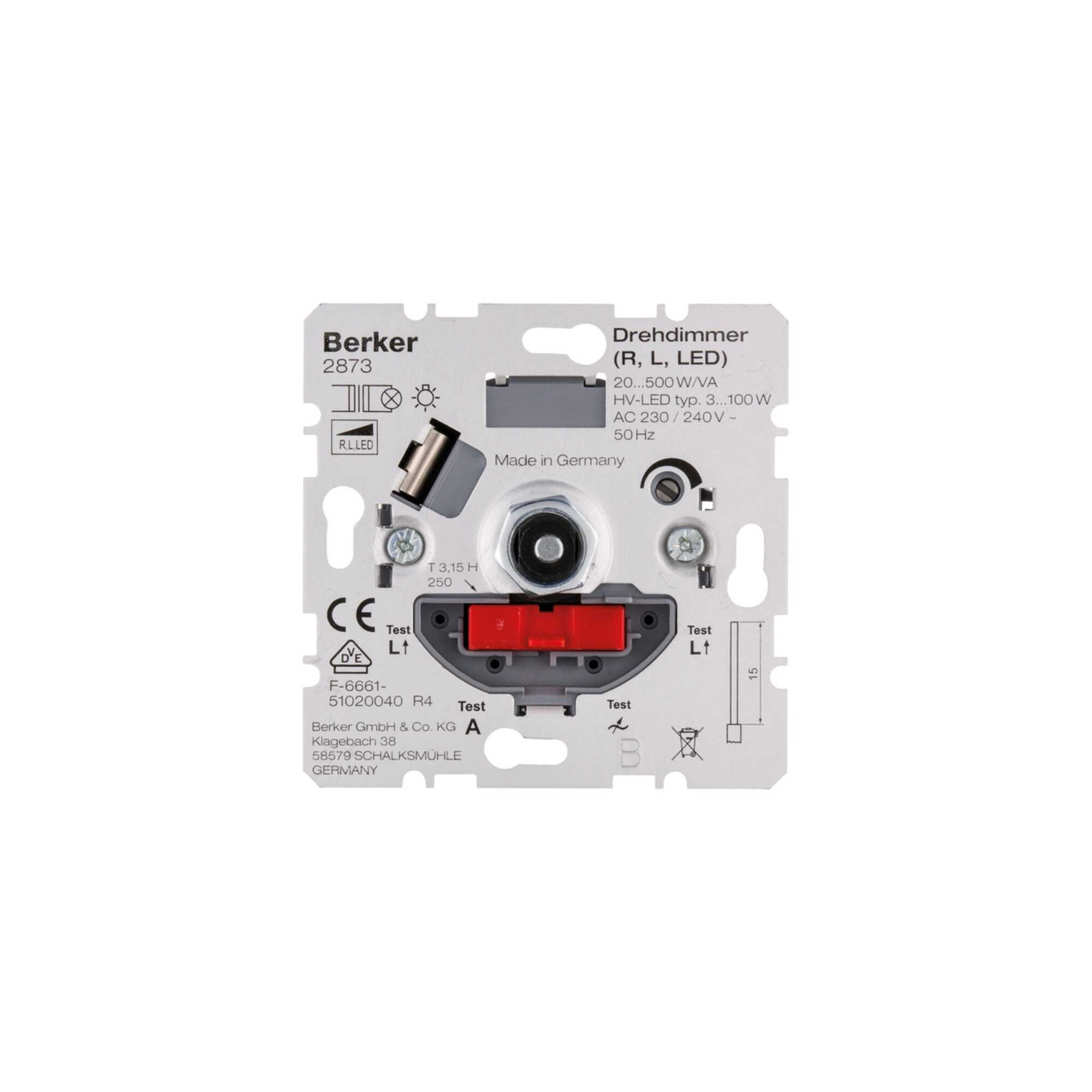 Berker Schalter Berker Drehdimmer 20-500W/VA 2873