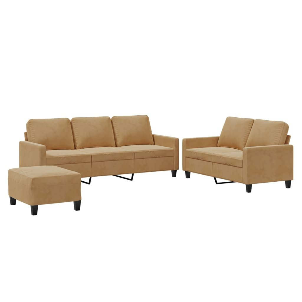 vidaXL Sofa 3-tlg. Sofagarnitur mit Kissen günstig online kaufen