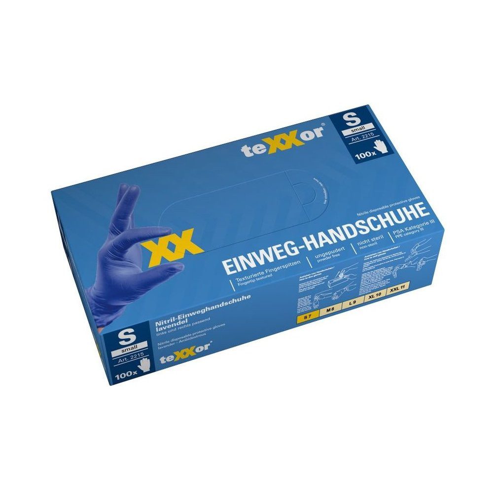 teXXor Arbeitshandschuh-Set Nitril Einweg Handschuhe