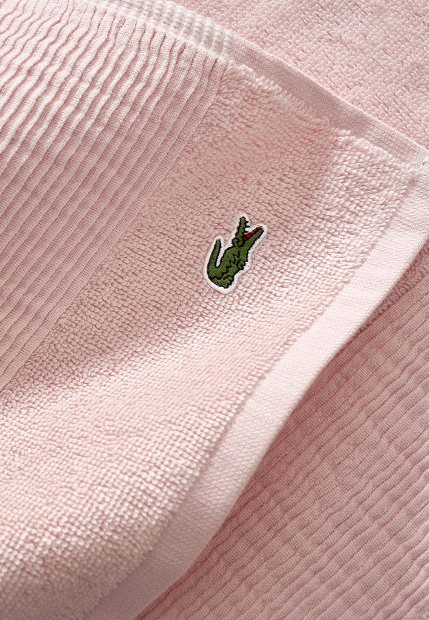 Lacoste Handtuch LLECROCO, Frottier (1-St), mit Label-Applikationen