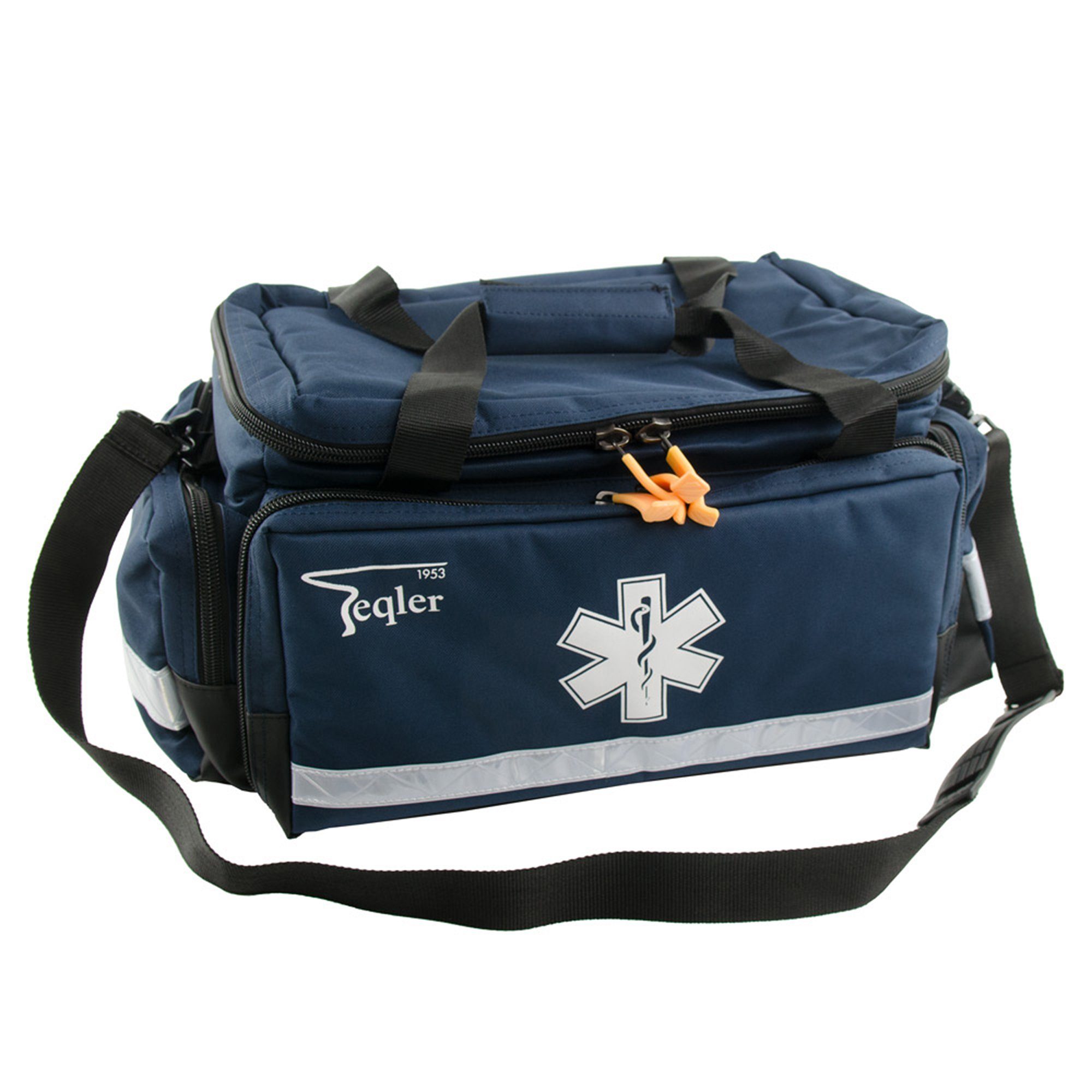 TEQLER Arzttasche Notfalltasche «Lüttich» groß Nylon 51 x 26 x 31 cm Blau