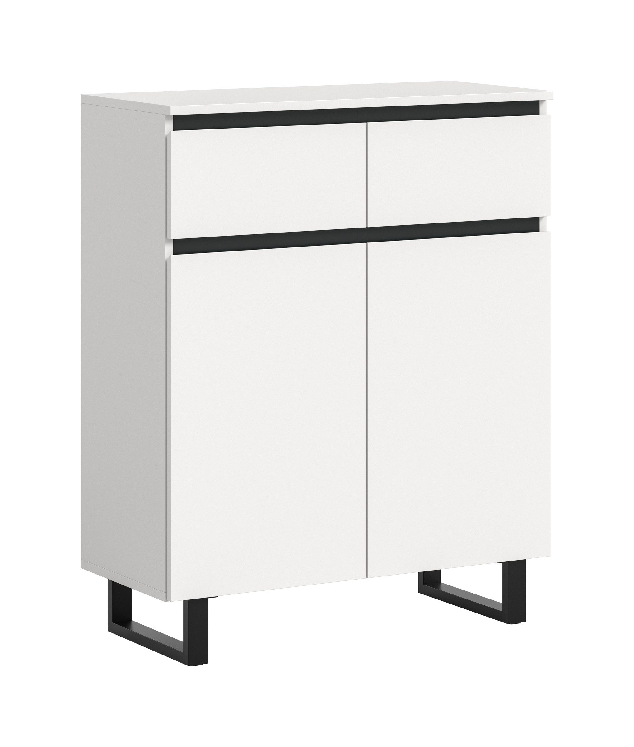 freiraum Kommode Tomasa, in Weiß - 80x99x36cm (BxHxT)