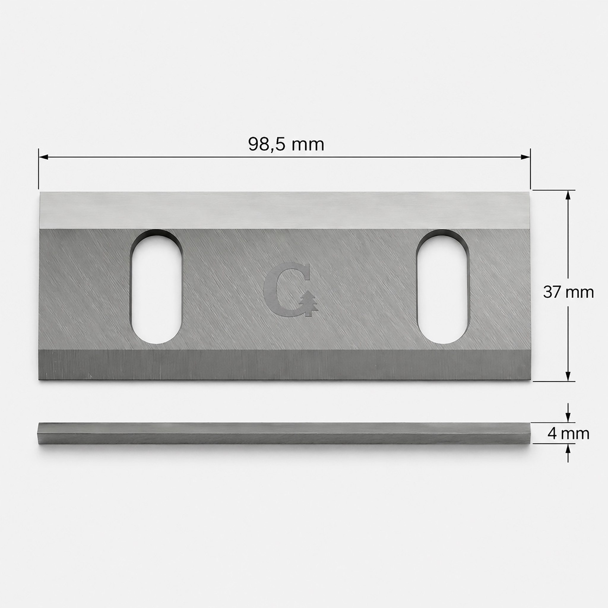 ECI Tools Häckslermesser 2 Stück Ersatz-Messer für Benzinhäcksler Wendemesser Häckslermesser (2-St., 2er-Set), wendbar, nachschärfbar