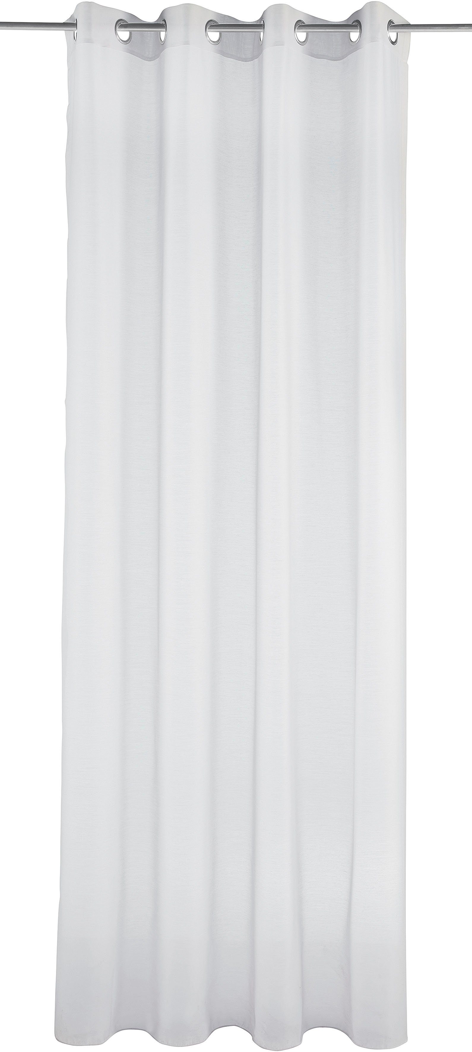 Größen St), verschiedene Leonique, Ösen weiß Batist, (1 Polyester, transparent, transparent Gardine