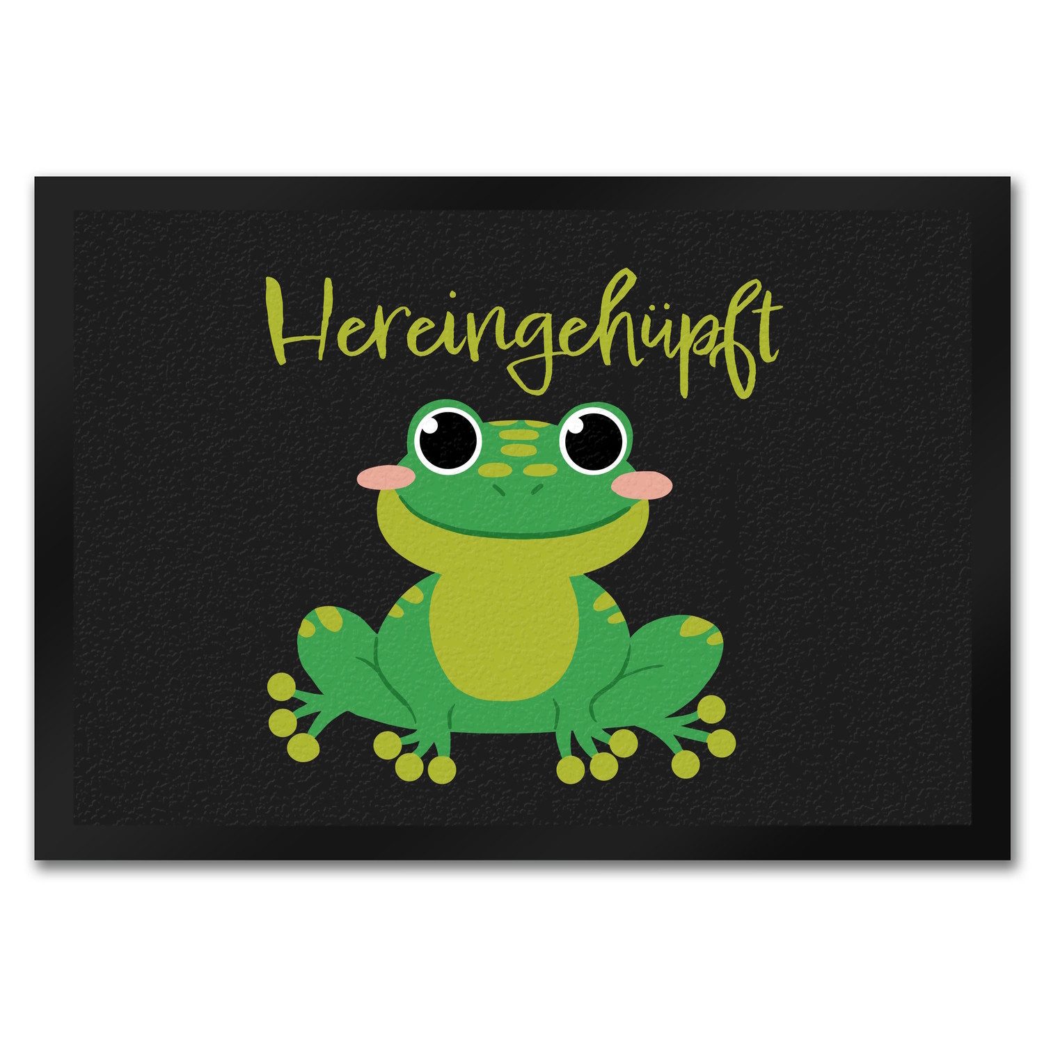 speecheese Fußmatte Hereingehüpft Fußmatte in 35x50 cm mit süßem Frosch günstig online kaufen