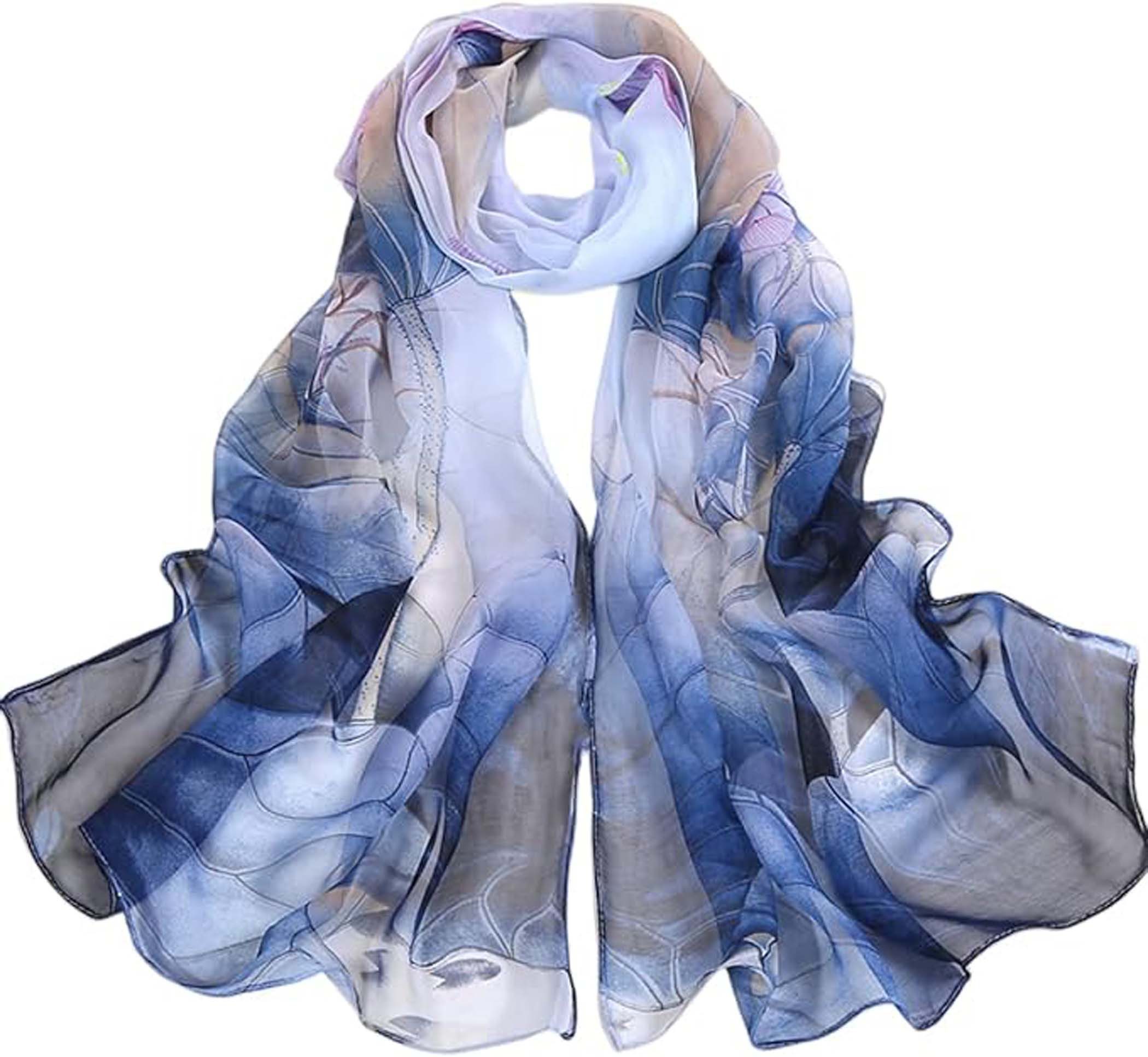 Modeschal Georgette Chiffon Schal Damen Lange Schals
