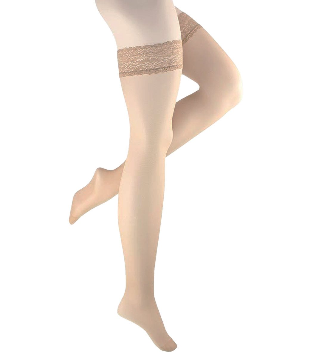 Wilox Halterlose Feinstrümpfe Gold Stay up (1-Paar, 1 Paar) transparent & matt