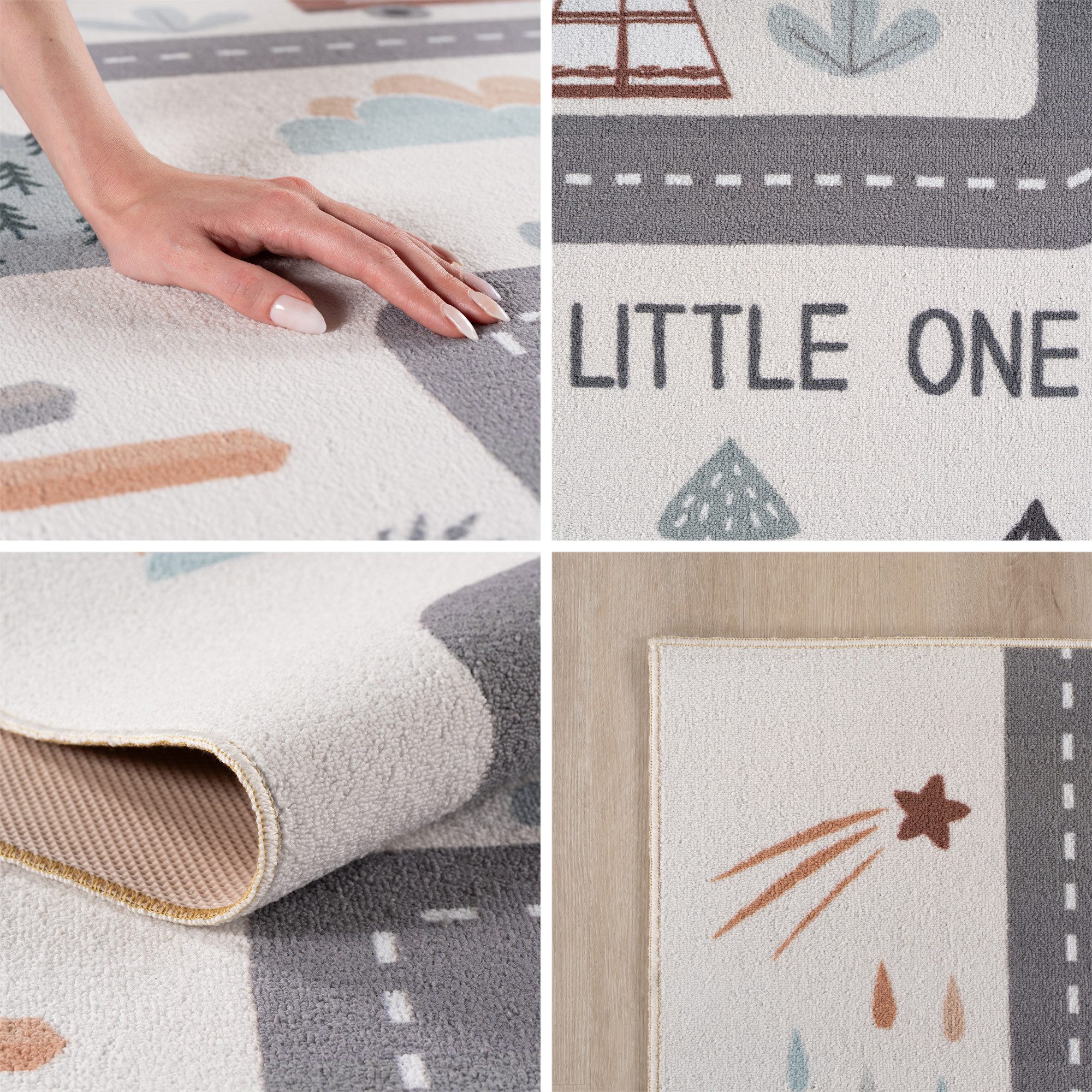 Carpettex Kinderteppich Straßen Spielteppich Kinder, Rechteckig, Höhe: 8 mm