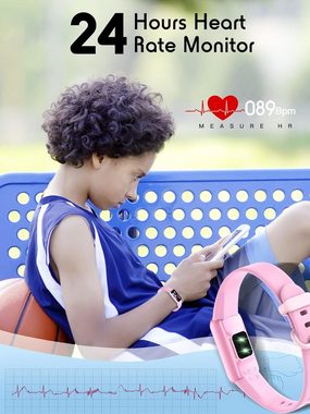 DIGEEHOT Fur Kinder Mit IP68 Wasserdicht Fitness Tracker Smartwatch (Andriod iOS), mit Schrittzähler Pulsuhr AktivitätstrackerKalorienzähler11 Sportmodi