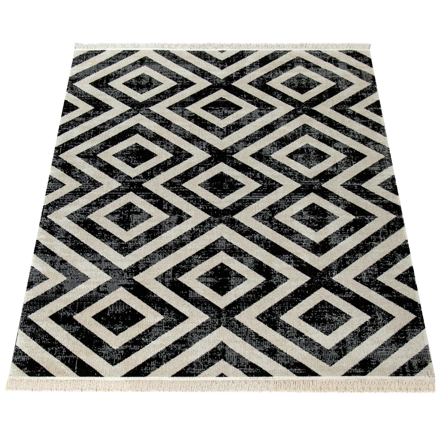 KADIMA DESIGN Teppich Rauten Wohnzimmer schmutzabweisend günstig online kaufen