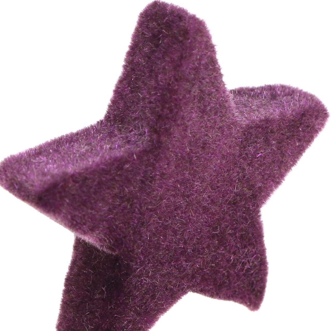 Florists Products Weihnachtsmann Streudeko Samtsterne Lila Berry Weihnachten Adventsdeko 40, 40 Stück