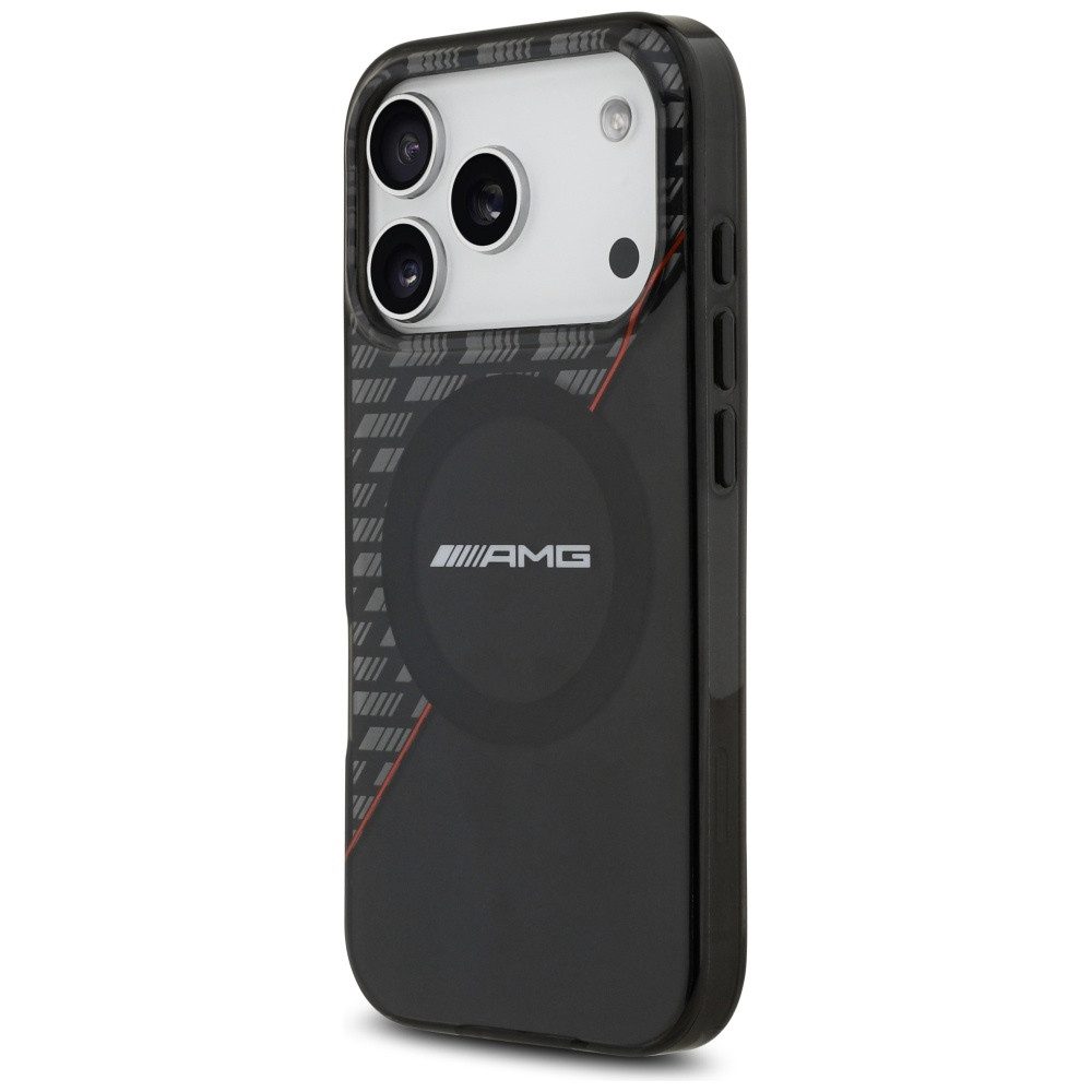 Mercedes Benz AMG Handyhülle MagSafe iPhone 17 Pro Kunststoff schwarz rot Logo 6,3 Zoll, Kantenschutz
