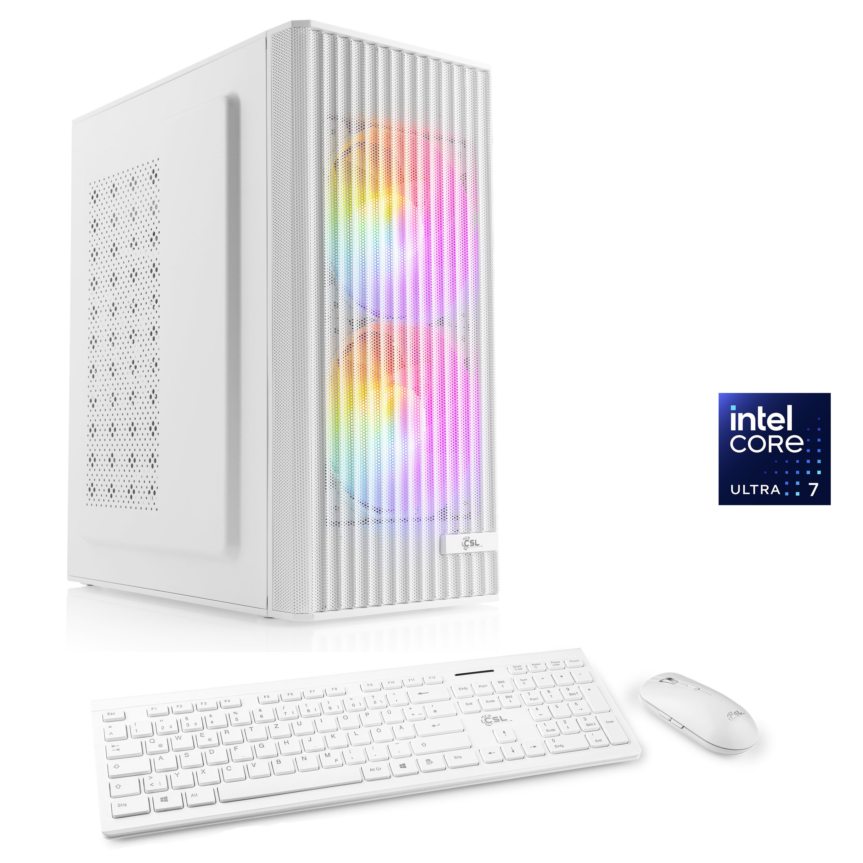 CSL Spectrum V27321W Gaming-PC (Intel 265KF, GeForce RTX 4060, 32 GB RAM, 1000 GB SSD, Luftkühlung)