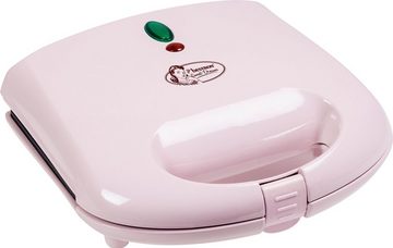 bestron Waffeleisen ASW401P Sweet Dreams, 700 W, für Belgische Waffeln, im Retro Design, für 2 Waffeln, Rosa