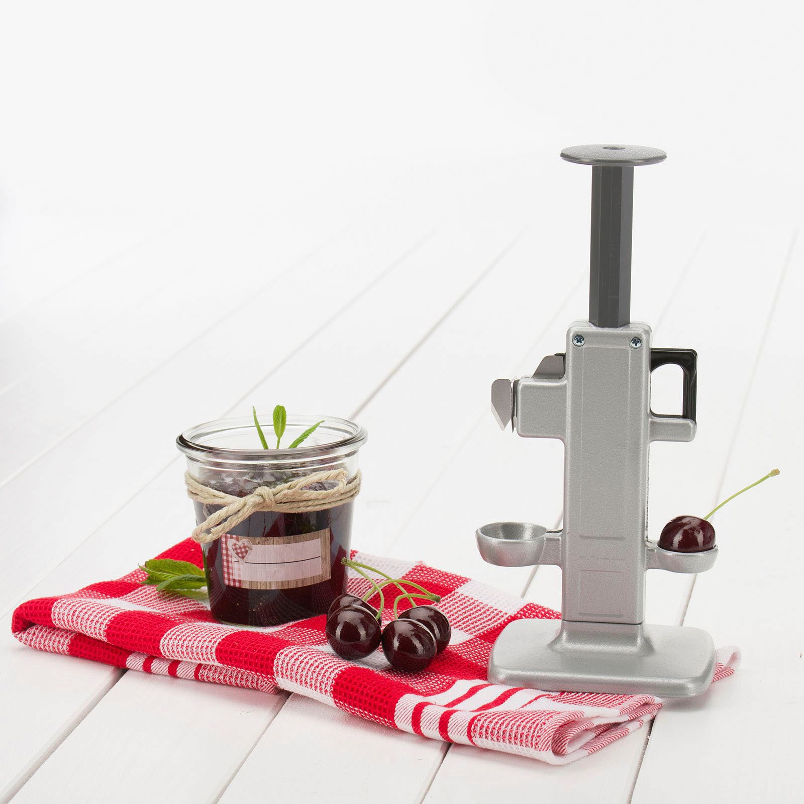 WESTMARK Entsteiner Steinex-Combi, Aluminium, Edelstahl, Kunststoff, entsteint Kirschen und Pflaumen