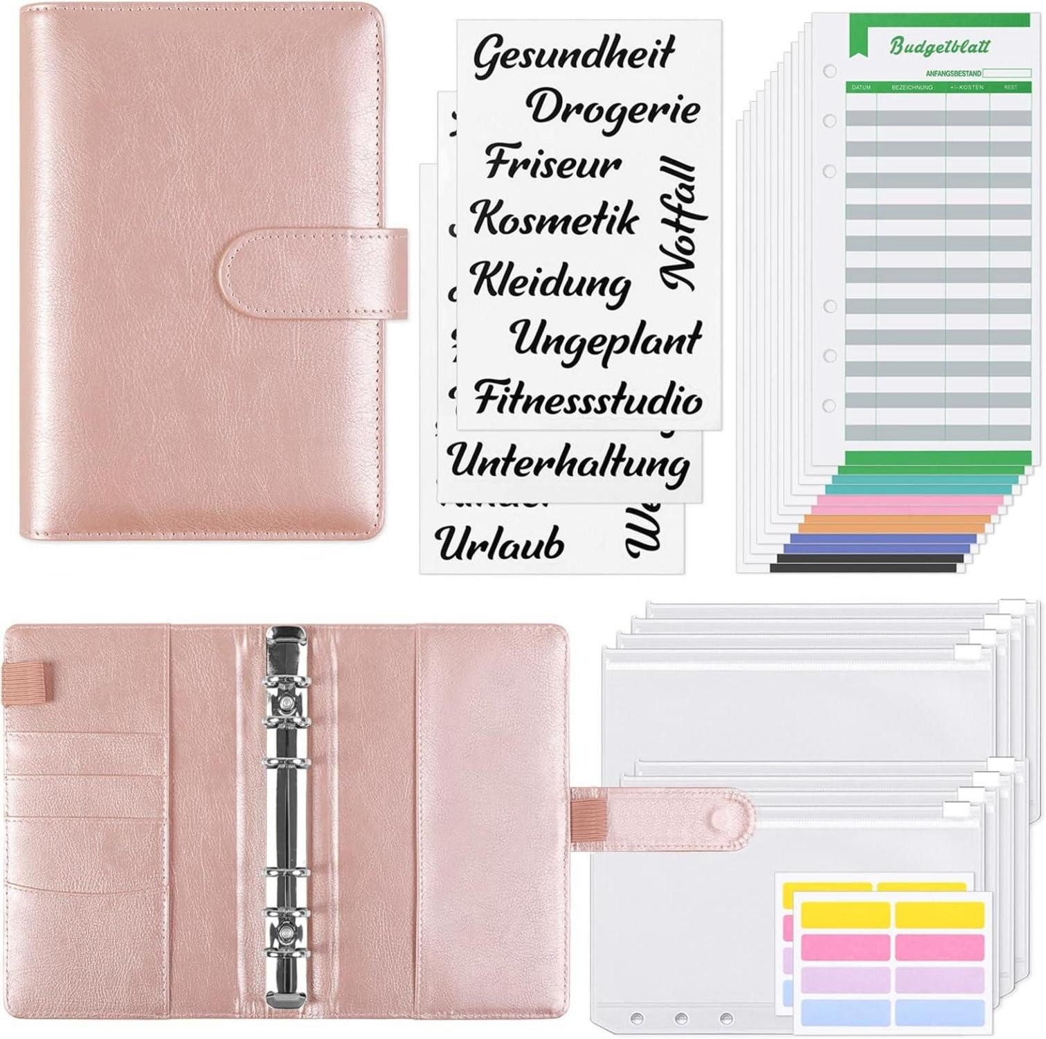 Notizbuch Budget Binder A6 Ringbuch Geldumschläge 12 Budgetbogen Organizer