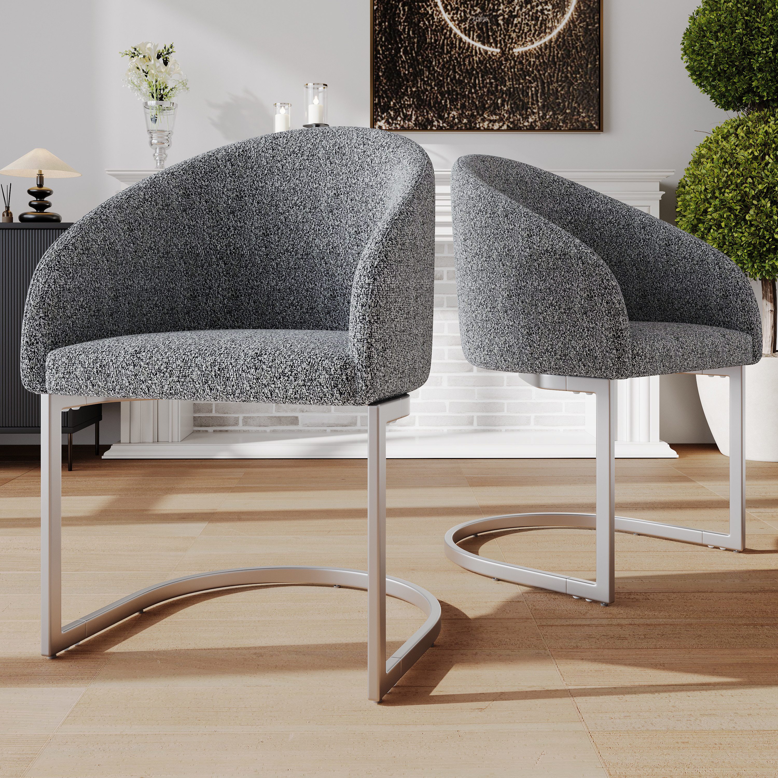 HAUSS SPOLE Esszimmerstuhl 2er Ergonomischer Freischwinger günstig online kaufen