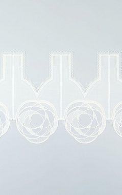 Scheibengardine Circles, Plauener Spitze®, (1 St), transparent, HxB 31x48cm