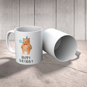 Mr. & Mrs. Panda Tasse Bär Geburtstag - Weiß - Geschenk, Teetasse, Keramiktasse, Geschenk Ta, Keramik, Einzigartiges Botschaft