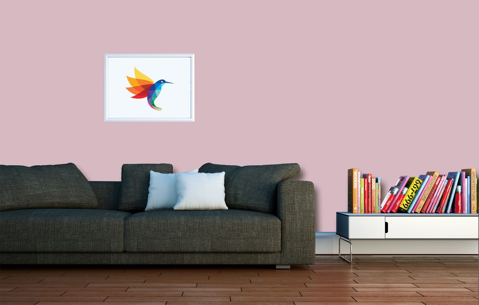 RyFo Colors Wand- und Deckenfarbe Manufakturweiß Rottöne,1 L reicht für ca. 8 m², Deckkraft-/Nassabriebklasse 1, matt, atmungsaktiv, für Innenräume