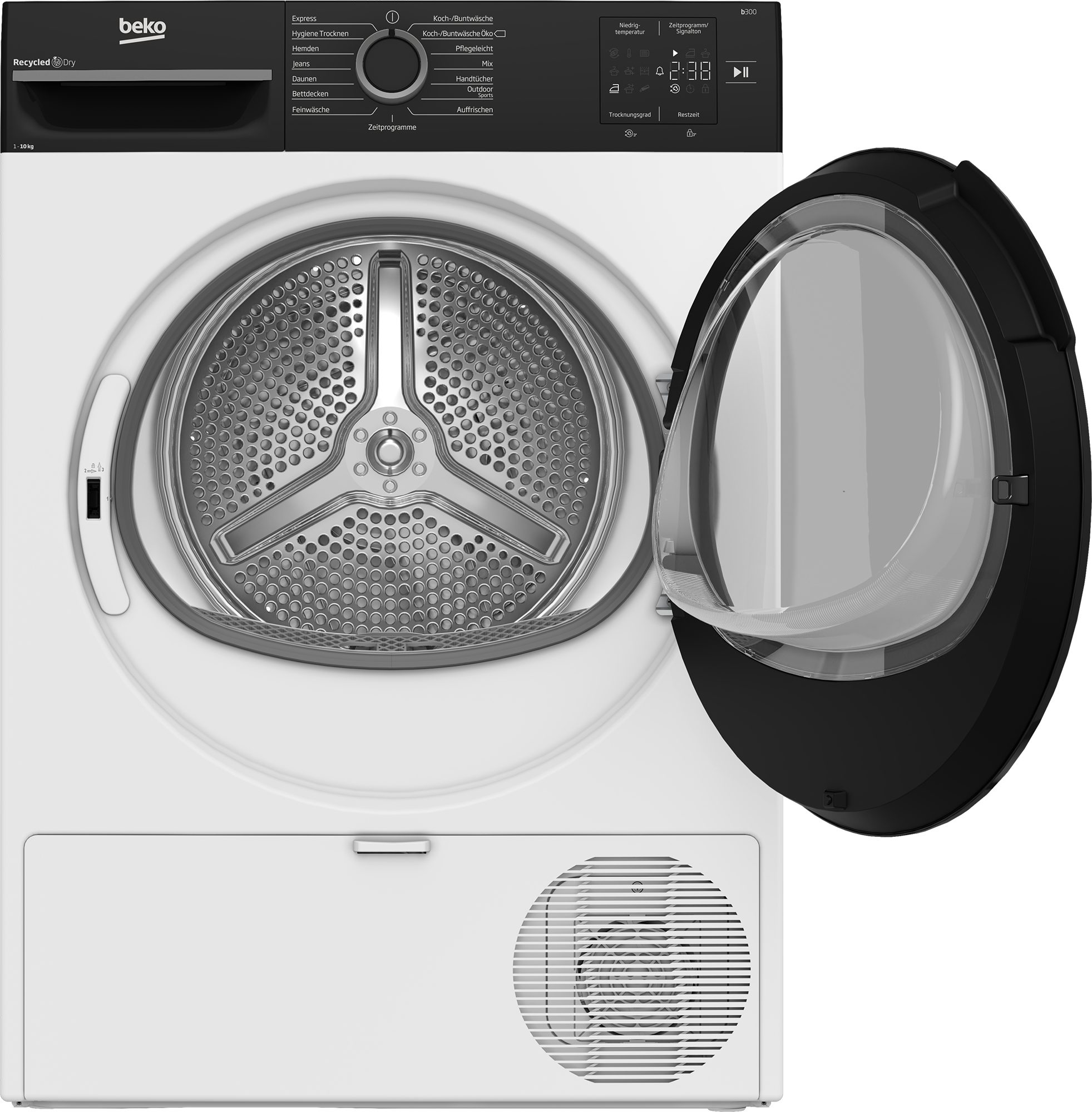 BEKO Wärmepumpentrockner BM3T30230W, Schontrommel, für große Haushalte geeignet