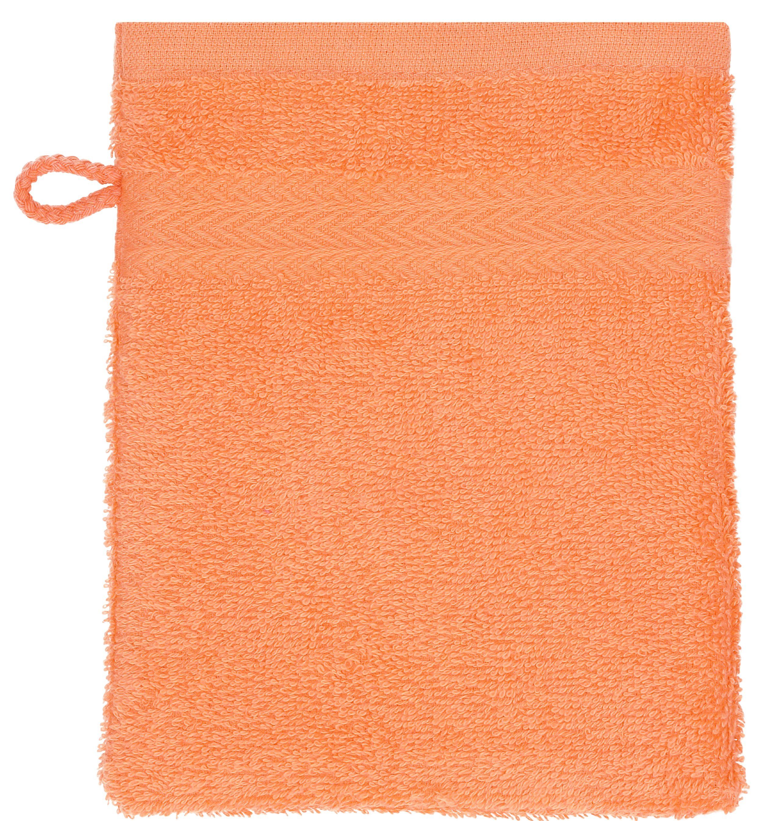 orange cm Stück Premium dunkelrot 16x21 10 Set und Waschlappen Waschhandschuh 100% Baumwolle Farbe Betz Waschhandschuhe