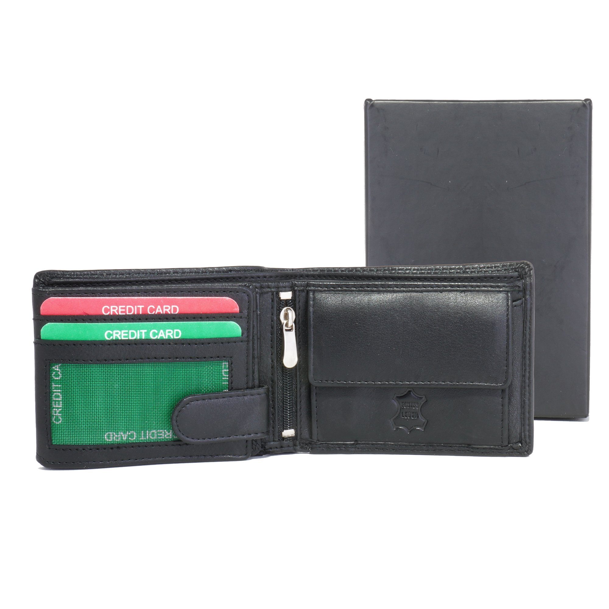 COLOGNELEDER Geldbörse GB-01, 10 x Kartenfächer, RFID-Schutz, Münzfach, Des günstig online kaufen