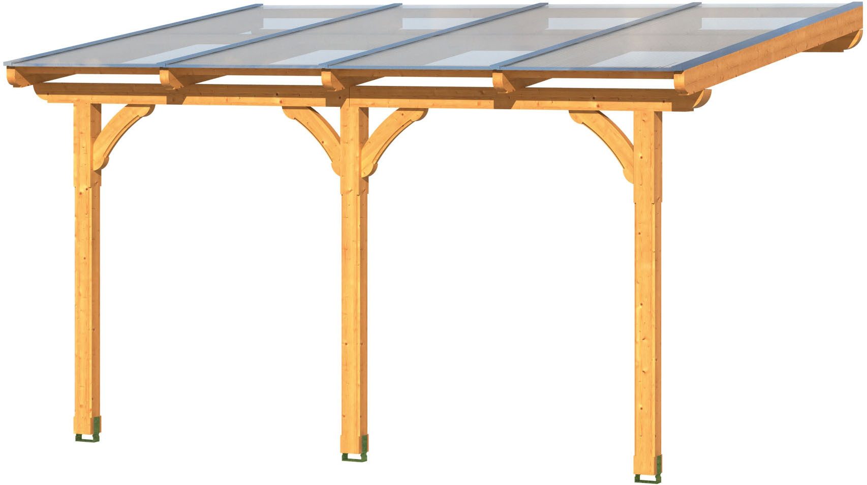 Skanholz Terrassendach Rimini, BxT: 434x300 cm, Bedachung Doppelstegplatten, Douglasie