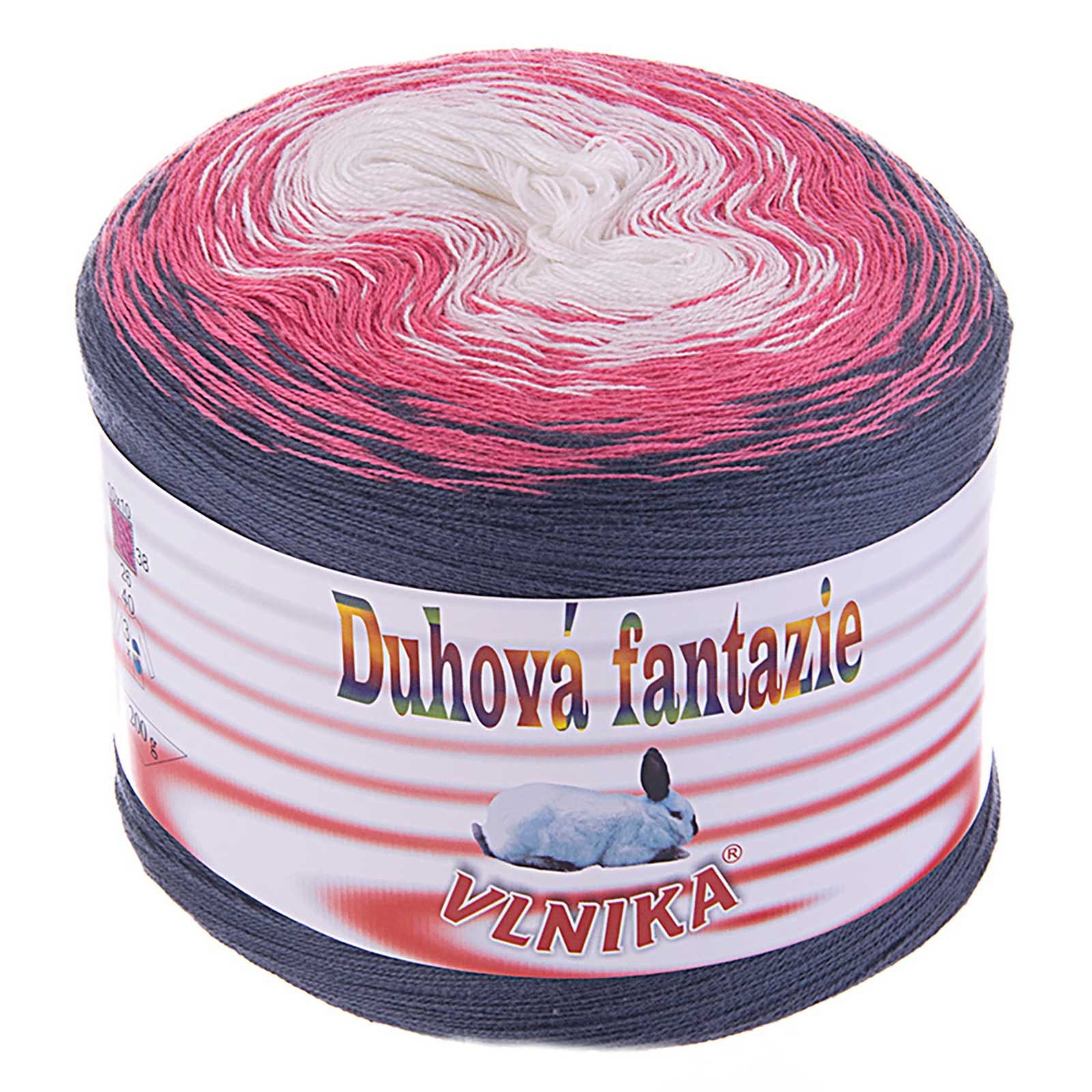 VLNIKA 200g Bobbel Wolle Duhová fantazie Farbverlauf Stricken Häkeln Häkelwolle, 800 m (Einzelknäuel, 1-St), rockabilly