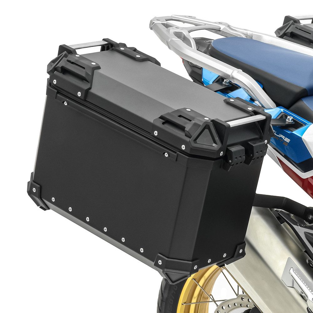 Bagtecs Koffer Set Alukoffer 2x48L passend für Kawasaki Versys 1100 Aluminium Seitenk