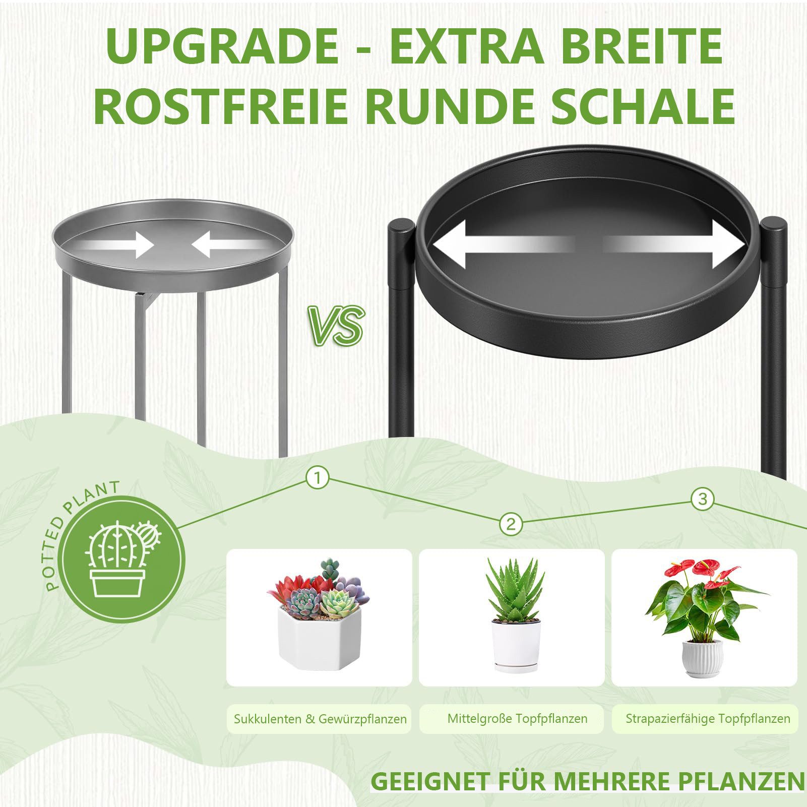 LMaxhome Blumenständer Pflanzenständer 5 Etagen Pflanzenregal Blumentreppe Metall für Hof (Bis zu 60lbs, 1 St., Modernes Pflanzenregal), Faltbares Eck-Hochregal für Pflanzen Balkon, Indoor, Garten