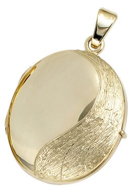 JOBO Medallionanhänger Anhänger Medaillon oval, 585 Gold