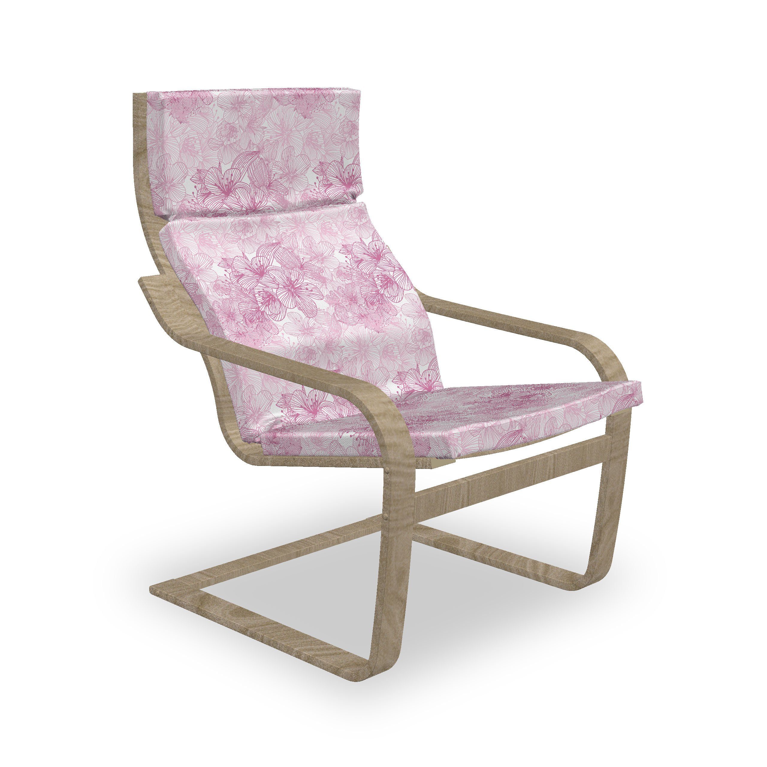 Abakuhaus Stuhlkissen Sitzkissen mit Stuhlkissen mit Hakenschlaufe und Reißverschluss, Kirschblüte Cage Art-Motiv
