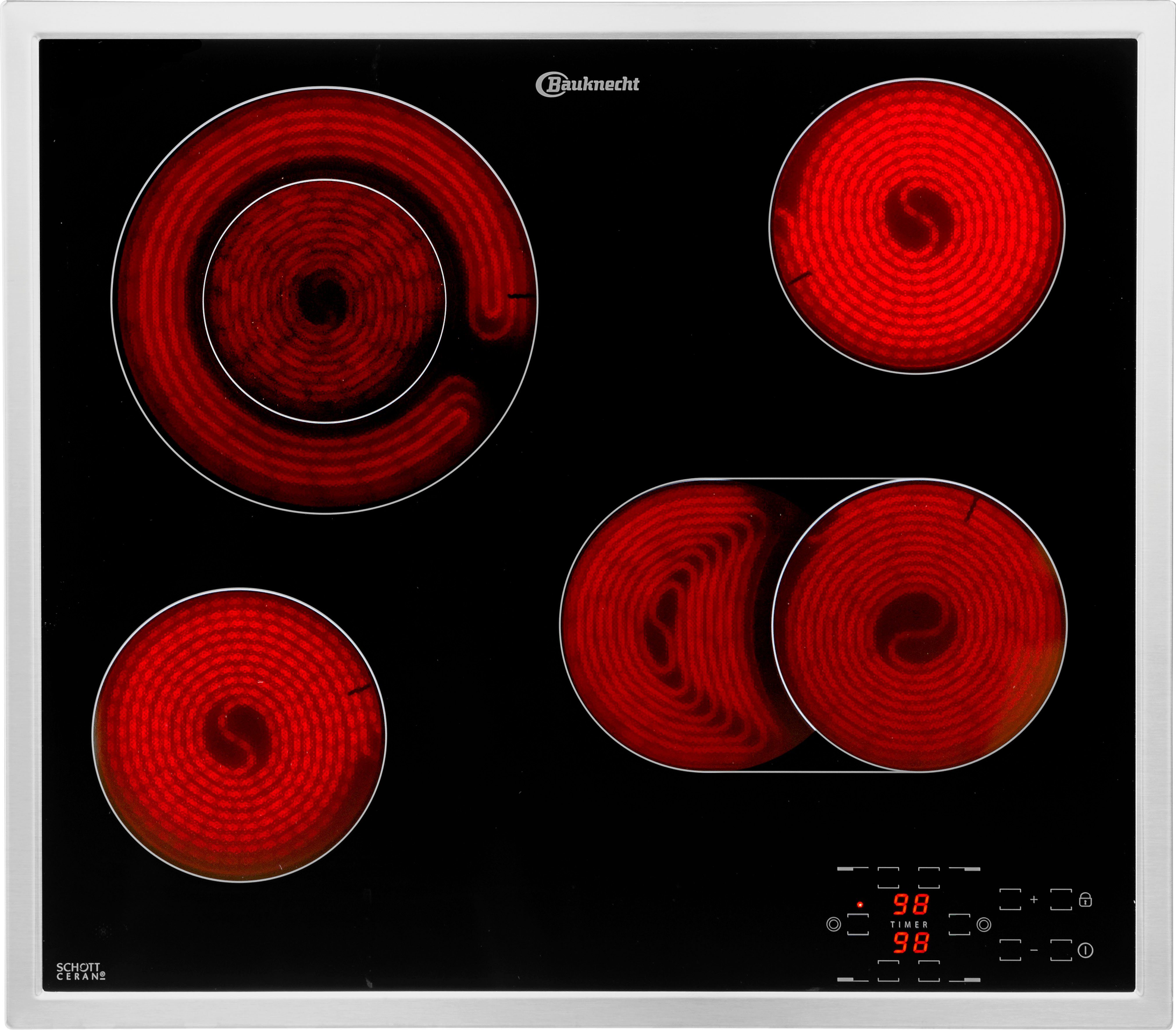 Backofen-Set BAUKNECHT Hydrolyse HR6 BAKO4 2-fach-Teleskopauszug, mit BLACK,