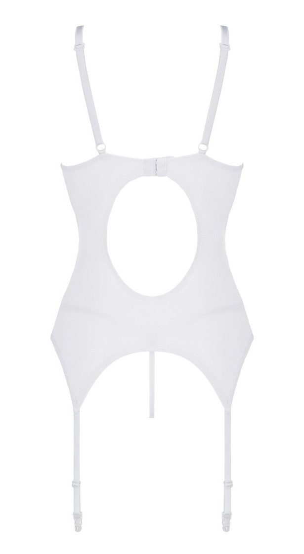 Avanua Set: Corsage Strapscorsage mit String, halbtransparenter Tüll und feine Spitze