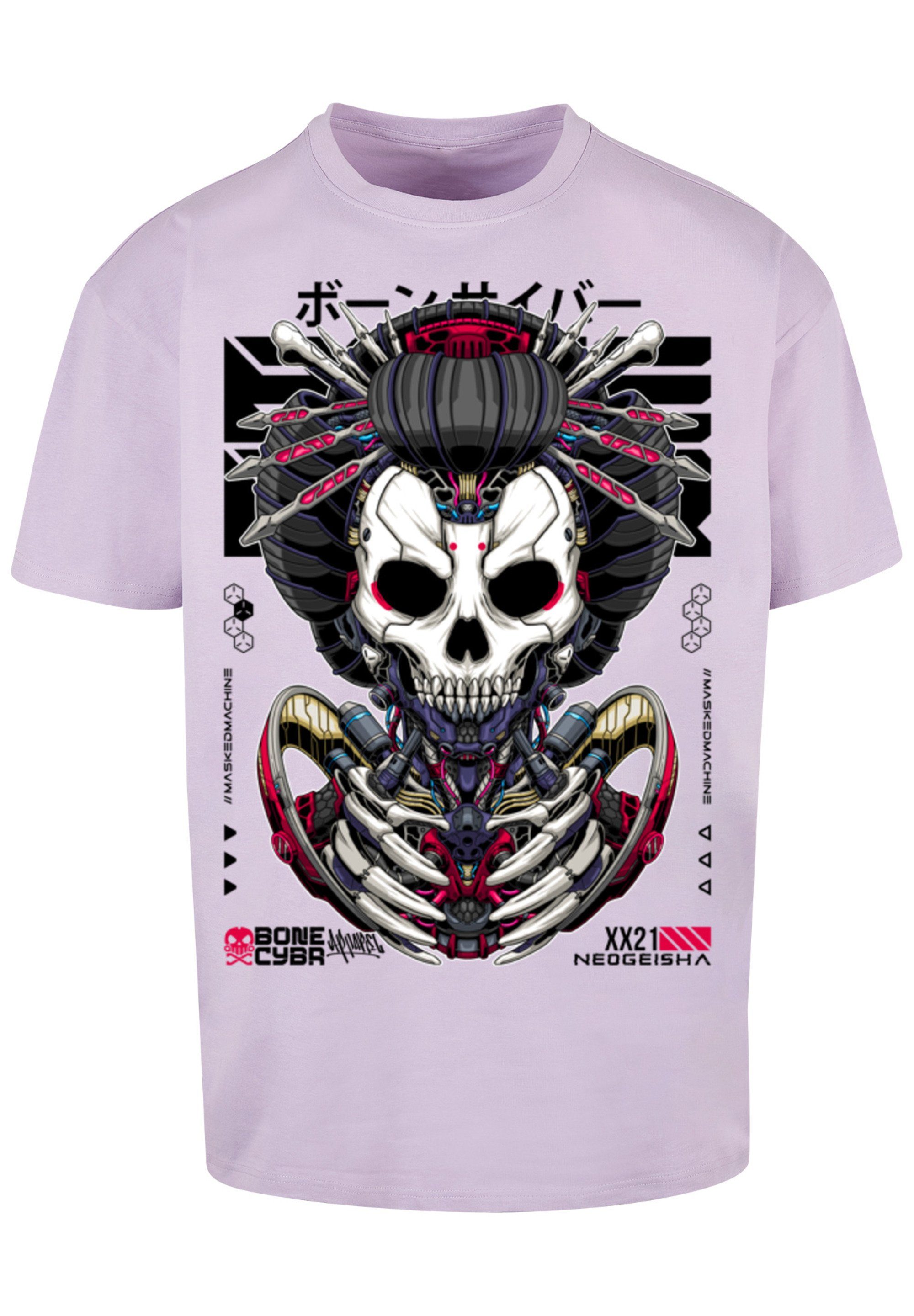 F4NT4STIC T-Shirt CYBERPUNK Bone Print Cyber STYLES lilac