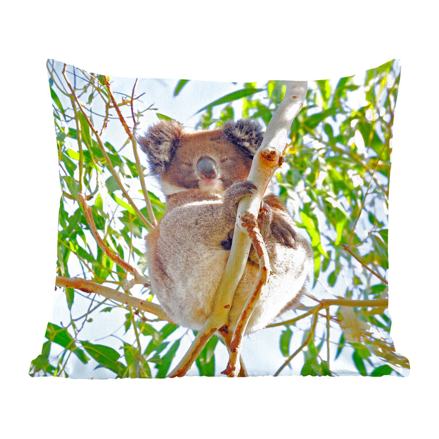 MuchoWow Dekokissen Koala - Luft - Kinder - Jungen - Mädchen, Zierkissen mit Füllung für Wohzimmer, Schlafzimmer, Deko, Sofakissen