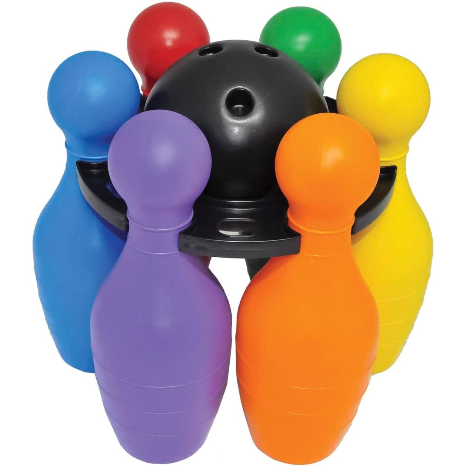 WADER QUALITY TOYS Bowlingball Wader Kinder Kegelspiel Bowlingspiel Set Wurfspiel Höhe von 31 cm, 6
