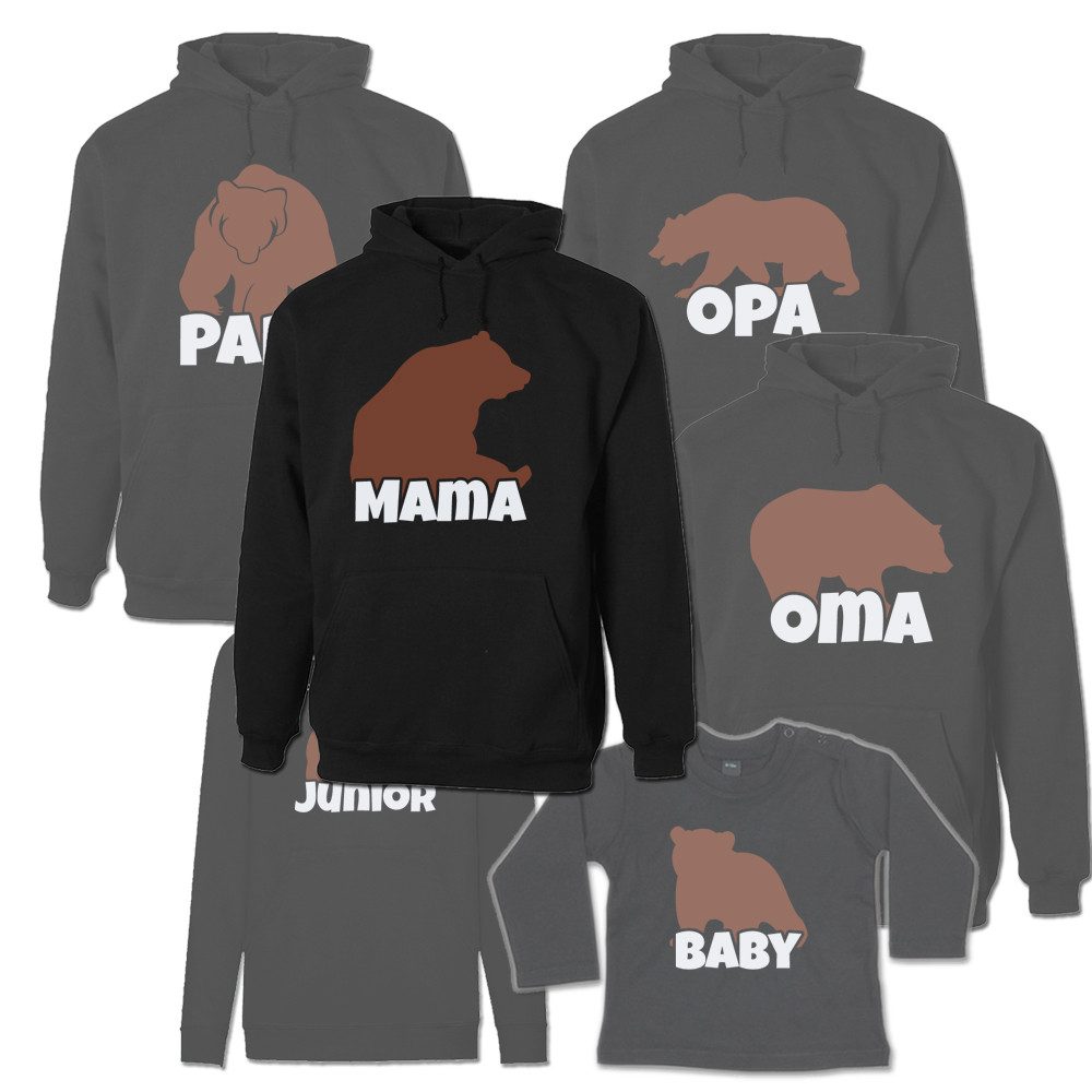 Kapuzenpullover Bären-Familie