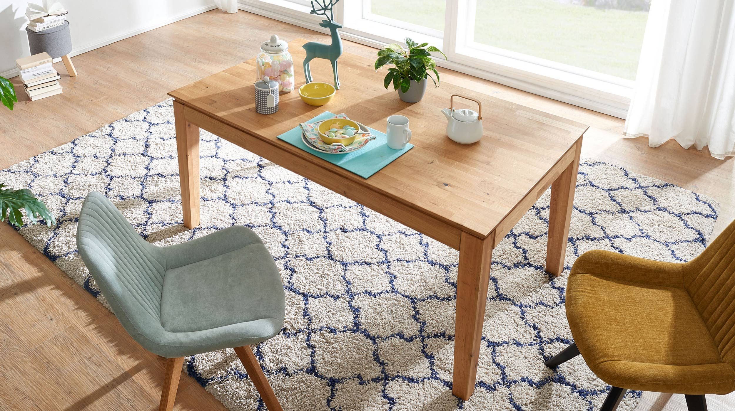 Massivart® Esstisch MATEO 140 - 200 cm ausziehbar / Butterfly Auszug / Kern günstig online kaufen