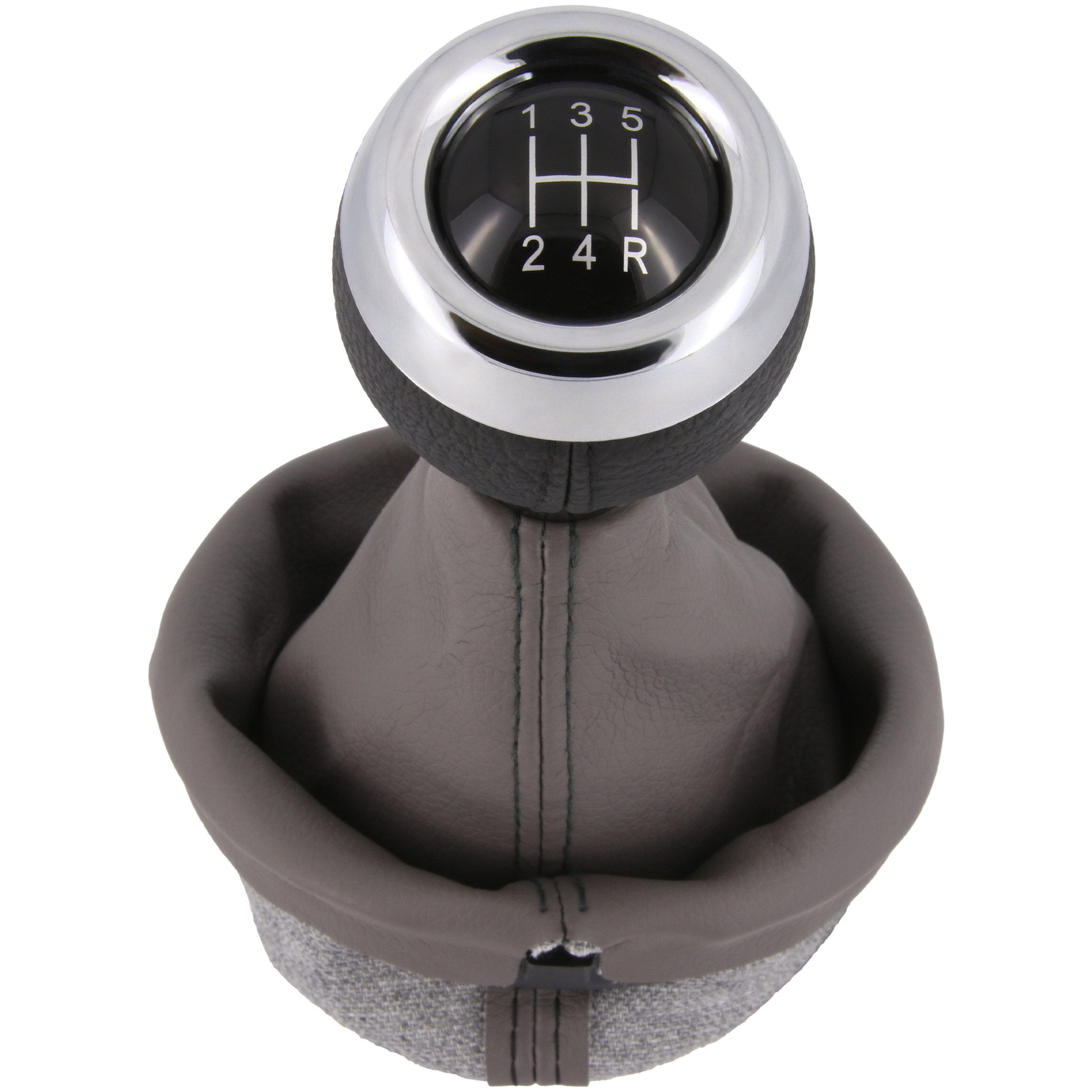 RECAMBO Schalthebel Schaltknauf, Schaltsack, Wahlhebel, Kappe für Mini Cooper R50 R52 R53, Plug & Play, Auto Schalthebel Schaltmanschette, mit Rahmen, grau