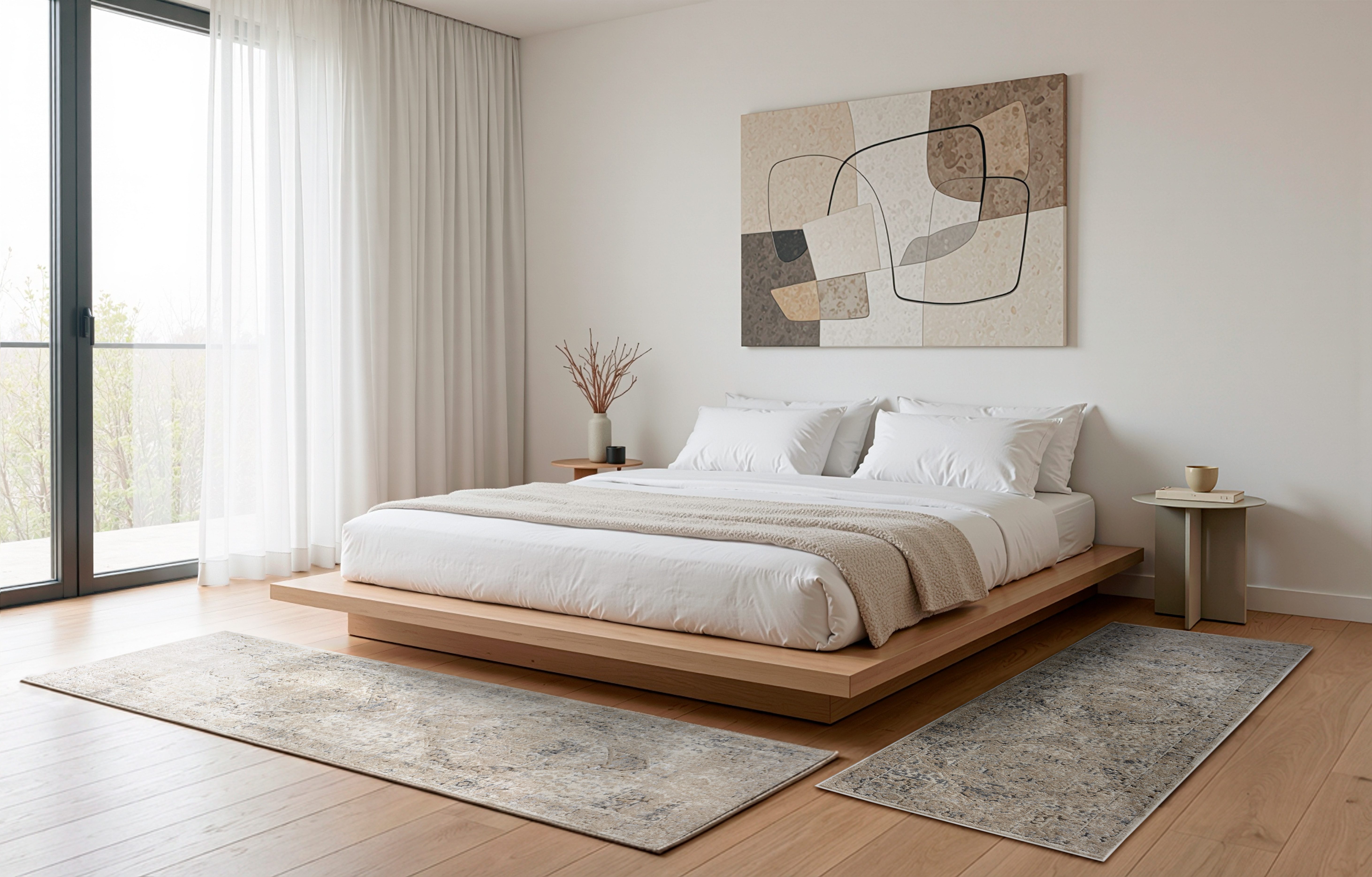 OTTO home Teppich Kylan, in Standard- und Premium-Qualität, 9 mm oder 14 mm Höhe, rechteckig, Schrumpf-Garn-Effekt, Vintage-Look, Hoch-Tief, dezenter Glanz