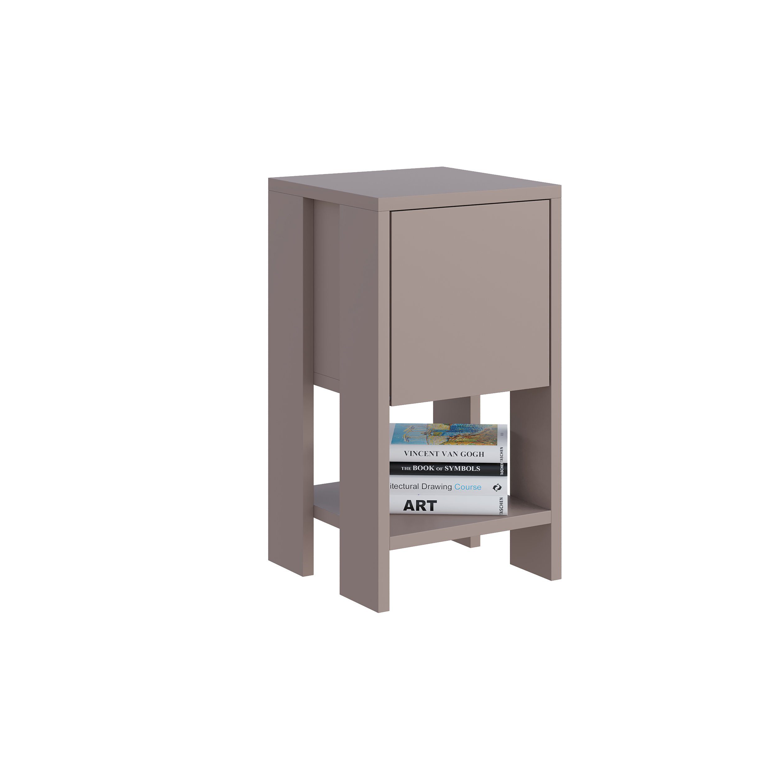 Decortie Nachttisch Ema, Modern Nachttisch, 30 x 30 x 55 cm, Schlafzimmermöbel