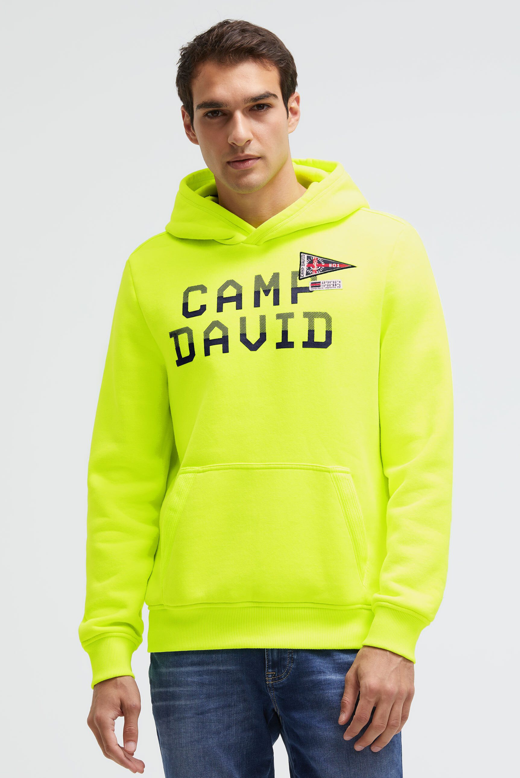 CAMP DAVID Kapuzensweatshirt mit Rippbündchen