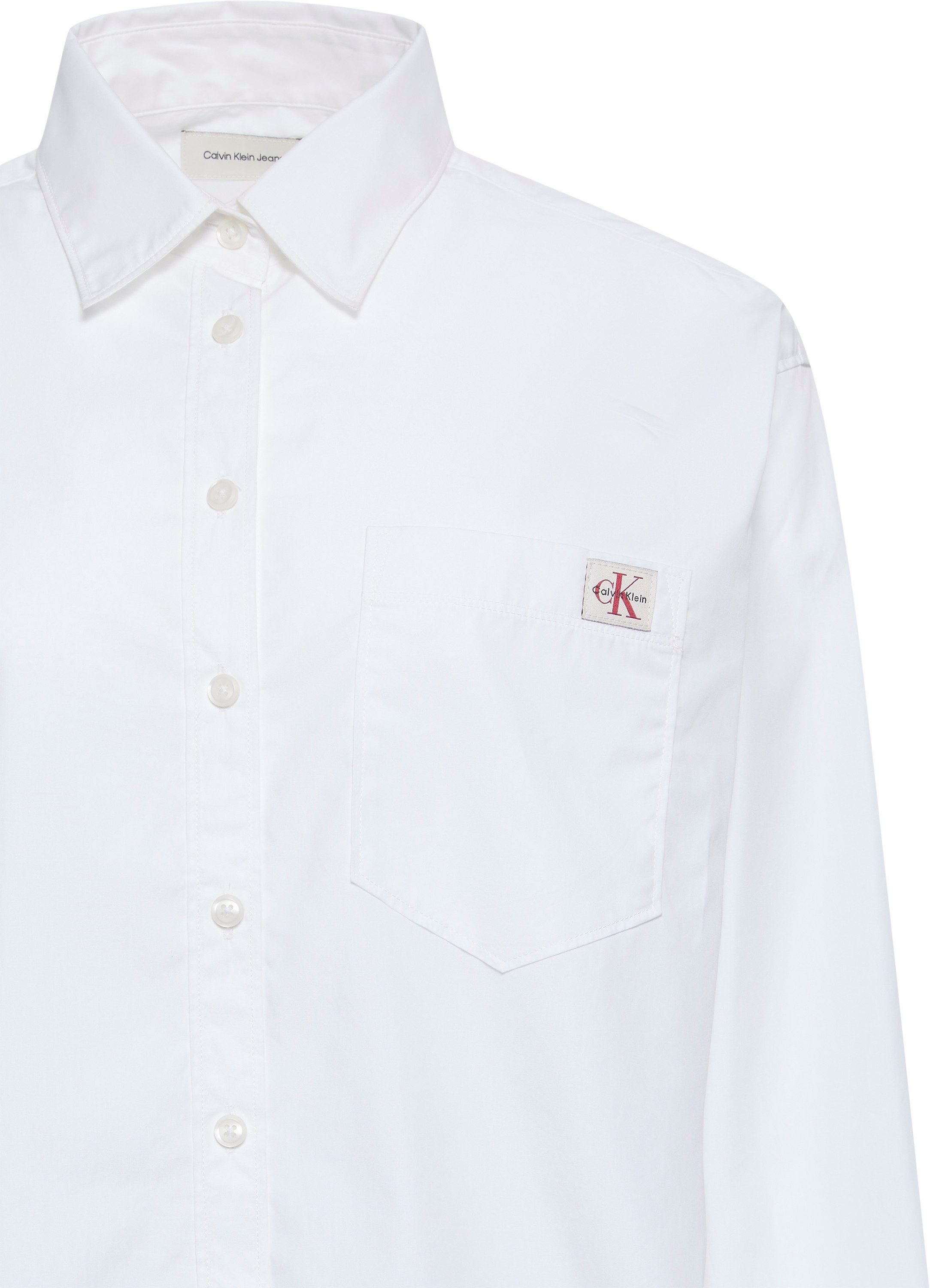 Calvin Klein Jeans Hemdbluse COTTON POPLIN RELAXED SHIRT Regular fit mit Hemdblusenkragen
