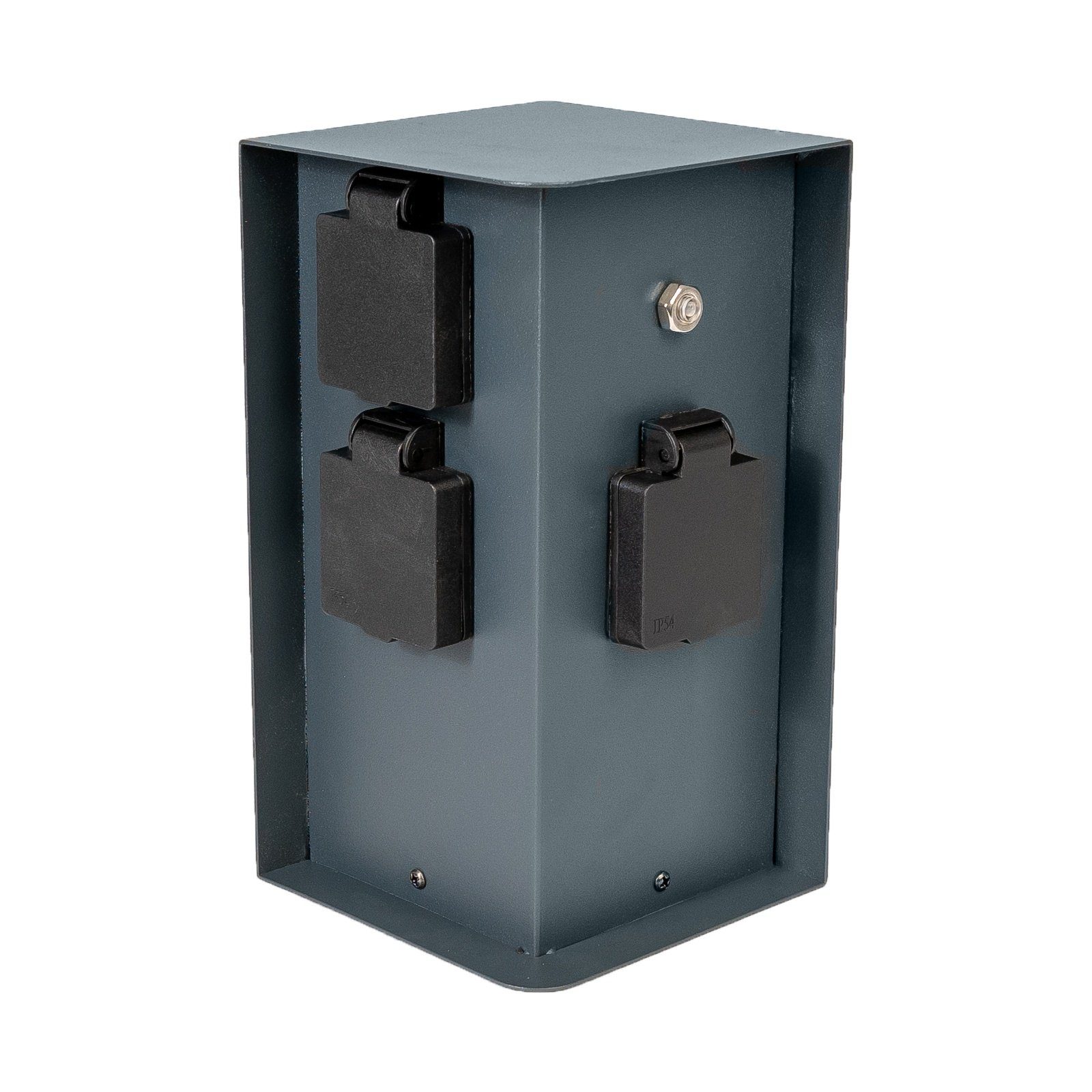 Grafner Gartensteckdose Розеткиsäule anthrazit Dämmerungssensor Edelstahl Gartensteckdose, anthrazit, Edelstahl