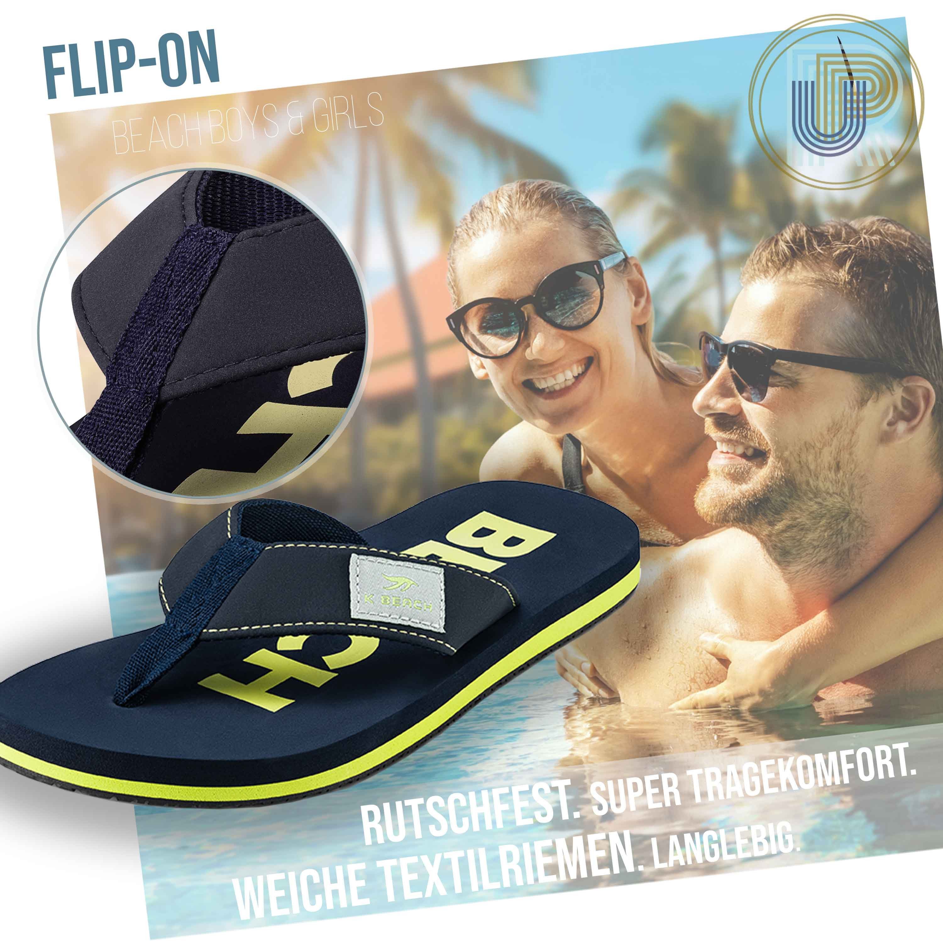 Ultrapower Flip-On Zehentrenner mit Stoffriemen & EVA-Sohle für Strand & Pool Zehentrenner (Für Herren & Damen – mit Profilsohle & Textilsteg Gr. 37, Flip Flops Komfort und Stil) Weiches Fußbett & angenehmes Tragegefühl – perfekt für Barfuß