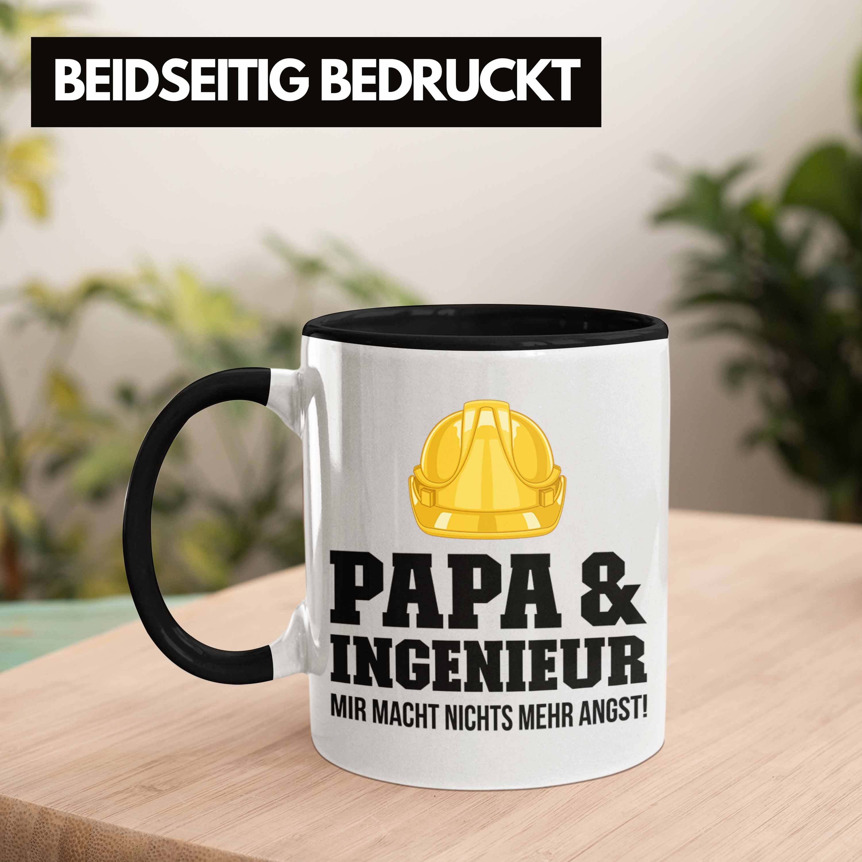 Geschenkidee Kaffeetasse Tasse Ingeneur Tasse Gadget Trendation Papa Schwarz - Ingenieur Geschenk Trendation
