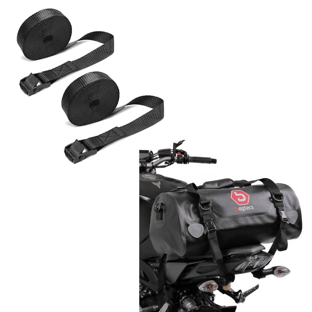 Bagtecs Reisetasche Set Hecktasche + Spanngurt S7